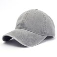 thumbnail image 1 of Gorra de béisbol Gorra con hebilla Color sólido Mezclilla Lavada Gorra Hip-Hop Uniformes médicos para hombres y mujeres Negro-Gris- Sailing Electrónica, 1 of 1