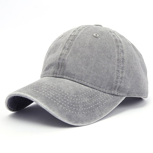 Gorra de béisbol Gorra con hebilla Color sólido Mezclilla Lavada Gorra Hip-Hop Uniformes médicos para hombres y mujeres Negro-Gris- Sailing Electrónica