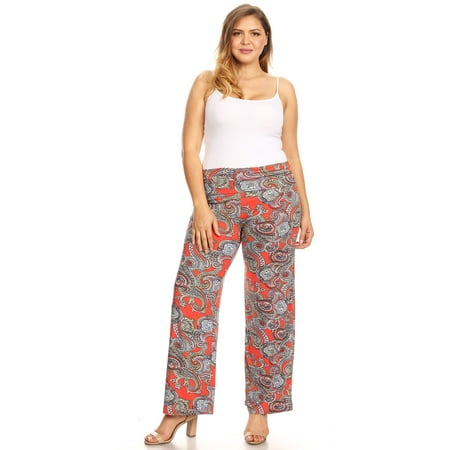 pants palazzo paisley printed mark plus