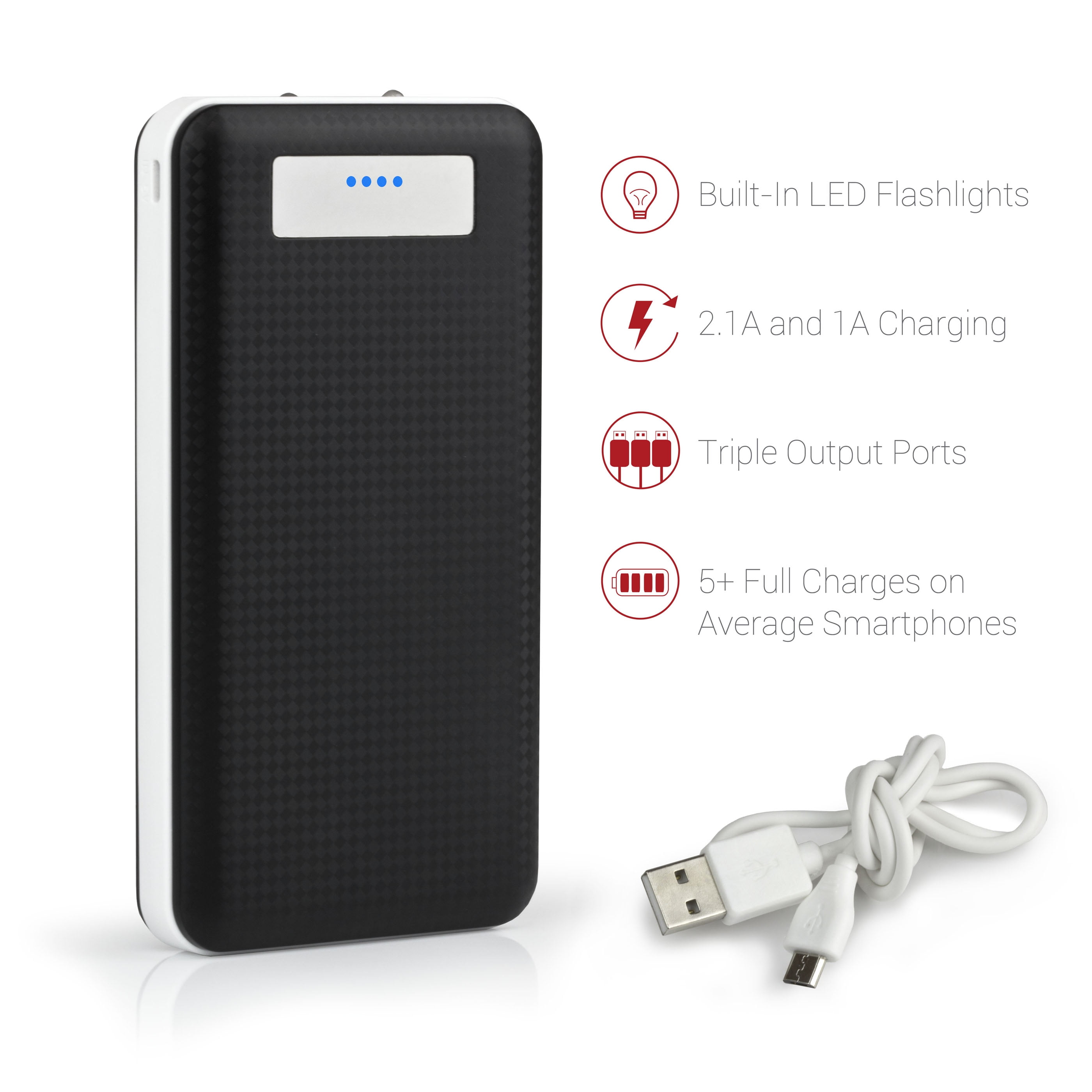 16800mAh Portable Charger External Battery Pack with 3Port 5.2A for