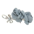thumbnail image 1 of Fabric Rose Brooch,Light Gray Fabric Rose Rhinestone Brooch Pin Alloy Rhinestone Brooch Masterfully Created, 1 of 14