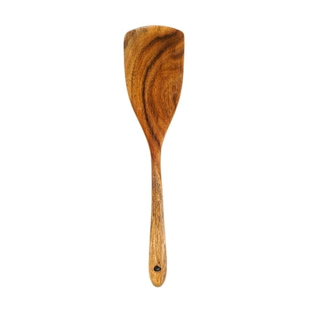 

Wooden Spoons for Cooking Wooden Natural Teak Wood Spatulas Spoon Nonstick Kitchen Utensil Set Wide Spatula