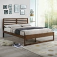 thumbnail image 2 of GDF Studio Java Contemporary Wooden Queen Bed, Walnut, 2 of 7