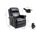 thumbnail image 3 of Boyel Living Electric Power Lift Recliner Soft Chair for Elderly ,Ergonomic with 8-Point Massage, 2 Side Pockets,Thickened Pillow（Faux Leather）Black, 3 of 10