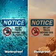 thumbnail image 6 of (2 Pack) No Lift Trucks Beyond This Point OSHA Notice Sign 24 Inch X 18 Inch Indoor / Outdoor Rust-Free Aluminum Metal Signs for Workplace, Workshop, and Construction Site, Made in the, 6 of 8
