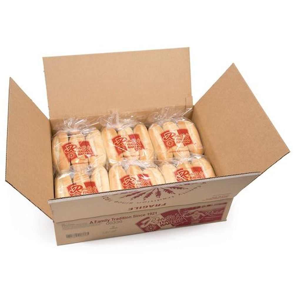 Rotellas Italian Bakery 8 inch Large Split Top Solid Hoagie Bread, 6 count -- 6 per case