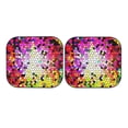 thumbnail image 7 of Haiem Colorful Tie Dye Stained Glass 3 Windshield Sun Shade: Universal Foldable 2-Piece Car Front Window Sunshade - Blocks Uv Rays, And Reduces Heat,Essential Car Accessory Medium, 7 of 7