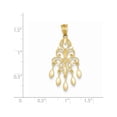 thumbnail image 3 of 14k Yellow Gold Polished Diamond-cut Chandelier Pendant Charm, 3 of 3