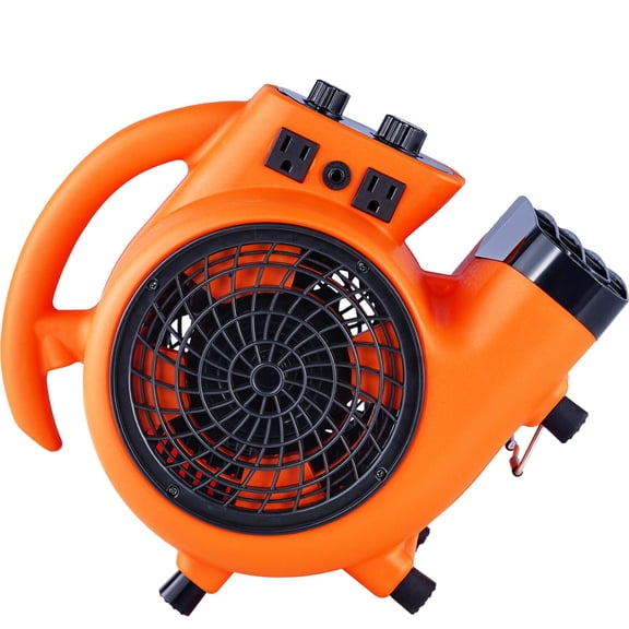 Floor Blower 1/4 horsepower 1000 CFM Air Mover, convenient Carpet Dryer Fan with 4 Blowing Angles & Timer, for Drying Cooling Janitorial Home Commercial Industrial Use, ETL Listed