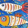 thumbnail image 6 of Orinice Fish Colorful Whimsical Round Table Cover Stain Resistant Washable Indoor Outdoor Tablecloth Kitchen Dining Wedding Parties Cloth 100% Polyester Fiber 42-46, 6 of 8