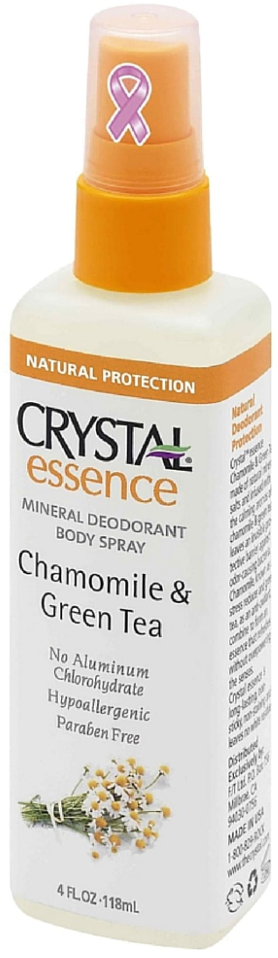Crystal Essence Mineral Deodorant Body Spray, Chamomile & Green Tea 4