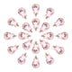 thumbnail image 1 of Paquete de 20 cristales de gota de agua para coser - Cristales de vidrio de 8x5mm en configuración de garras de oro (Rosa), 1 of 7