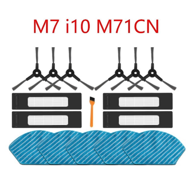 Reemplazo de robots de barrido 16 piezas de repuesto para Midea M7 I10 M71cn filtro de cepillo lateral paño de fregona