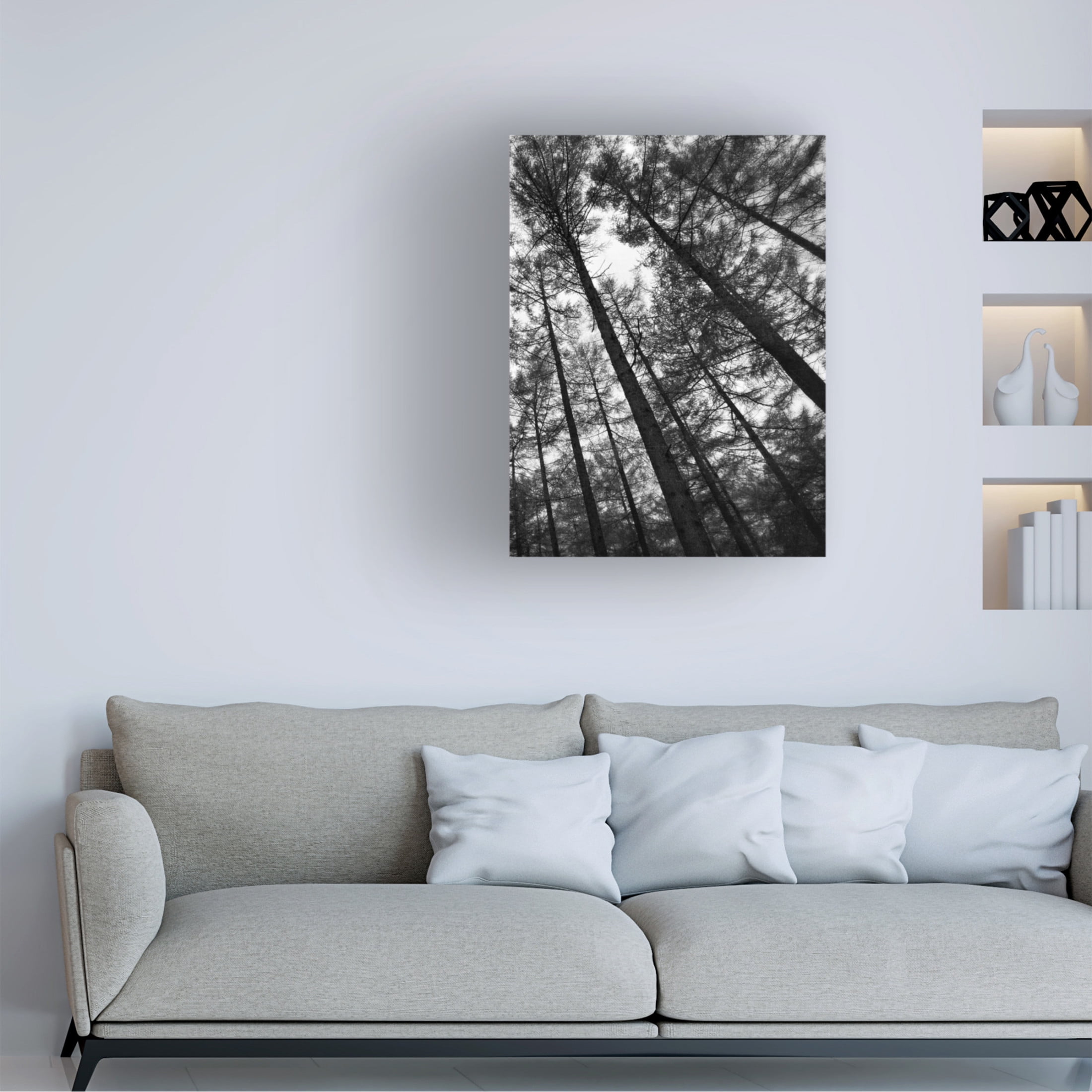 Canvas Wall Art - Tom Quartermaine 'Set of 2 Dark Tree Forest Wall Art Prints 2' Wall Art for Living Room, Bedroom, or Office Décor by Trademark Fine Art - 14 x 19 Inches