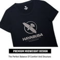 thumbnail image 3 of Hayabusa Women's VIP T-Shirt - Logo Graphic, Cotton Blend, Athletic Cut - Midnight, X-Small, 3 of 6