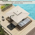 thumbnail image 4 of Gymax Patio 9.5FT Square Cantilever Offset Umbrella Double Vented 360° Heavy Duty Beige, 4 of 10