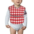 thumbnail image 6 of Hirioo Red Checkboard for Baby Waterproof Pocket Bib Adjustable Closed for Babies Toddlers with Large Pocket 6-24Months, 6 of 8