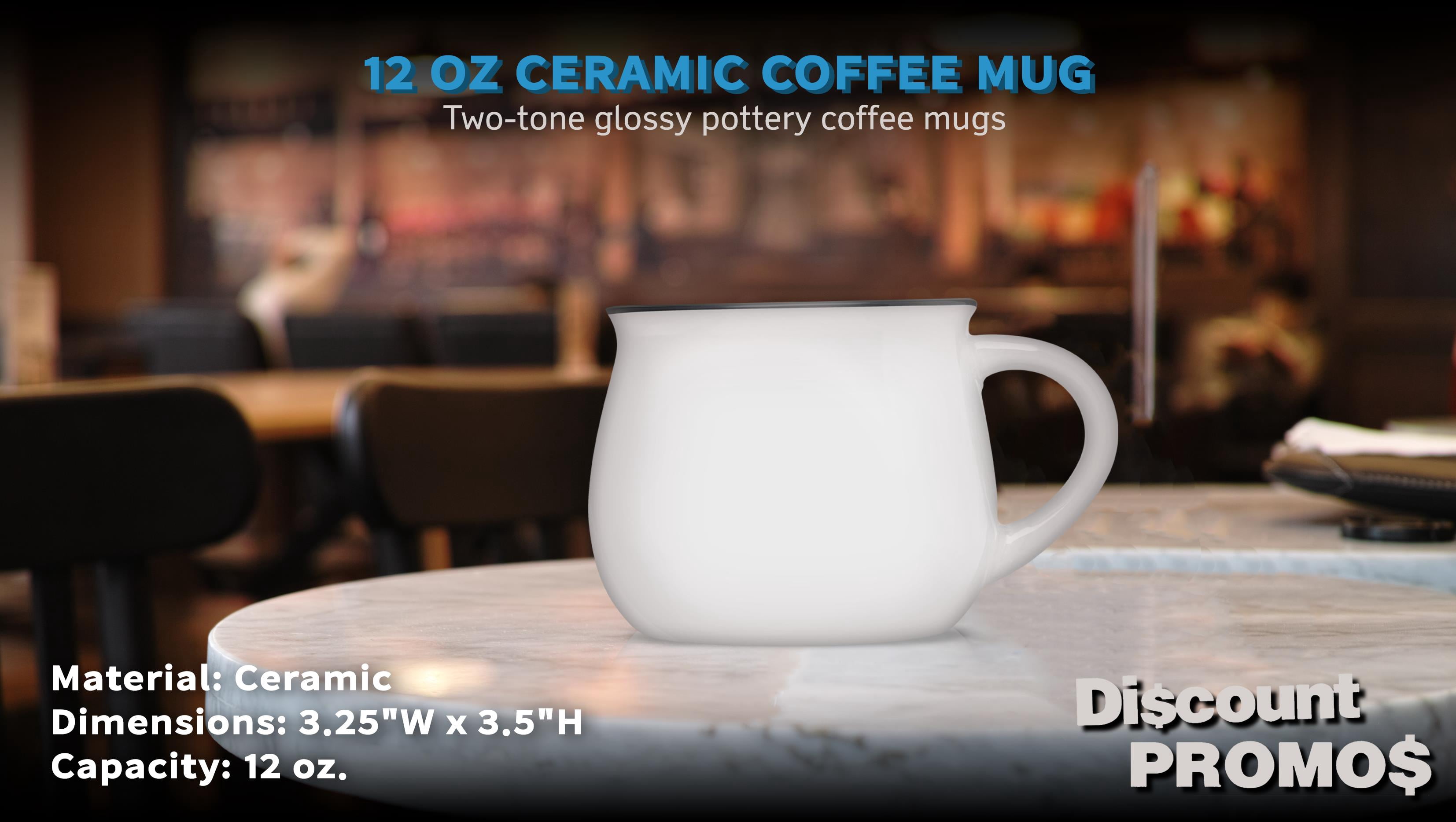 Glazed Campfire Coffee Mugs 12 oz. Set of 10, Bulk Pack - Perfect for Coffee, Tea, Espresso, Hot Cocoa, Other Beverages - White