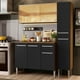 thumbnail image 2 of Cocina Integral 137cm Marrón/Negro Emilly Gold Madesa 03, 2 of 10