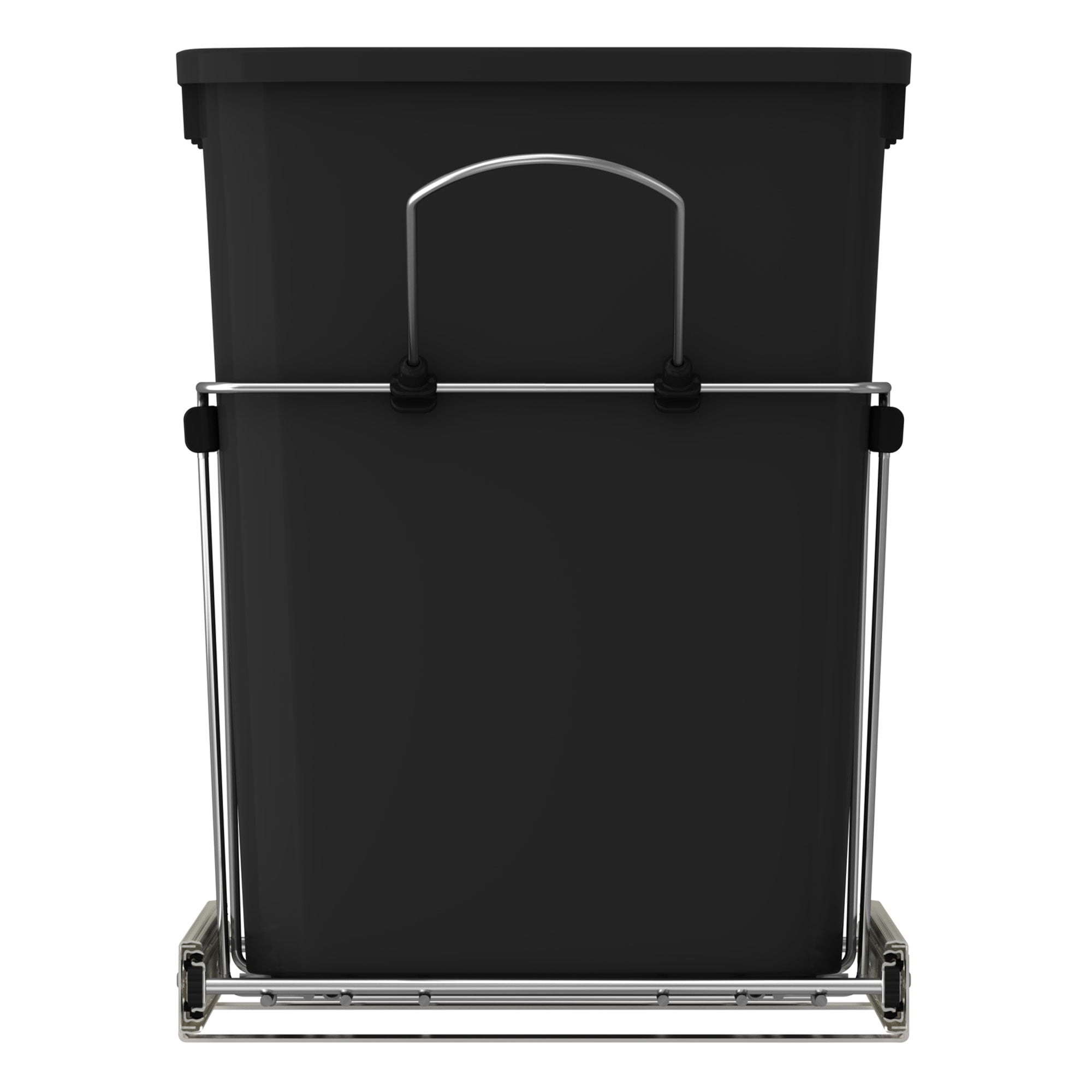 Hardware Resources Preassembled 35 Quart Single Pullout Waste Container System Black