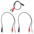 thumbnail image 5 of Adaptador de 3 conectores minijack estéreo hembra a 2 conectores RCA macho de 3,5 mm, cable en Y de 6 pulgadas para audio estéreo., 5 of 5