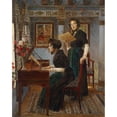 thumbnail image 3 of Walther Firle 20x24 Black Modern Framed Museum Art Print Titled - The Singing Lesson, 3 of 5