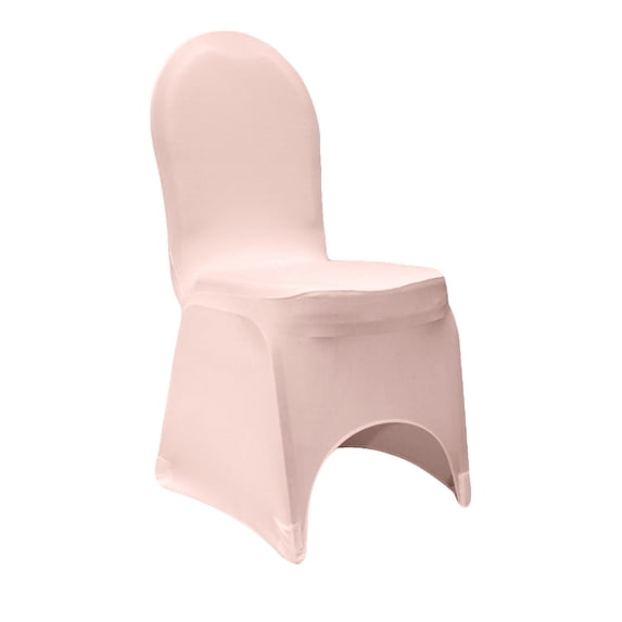 Spandex Banquet Chair Cover Fits: Round banquet or crown top banquet - Blush/Rose Gold
