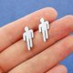 thumbnail image 3 of Stylish Women's Silver Earrings Set One Pair Included Fashion Accessory Gift for Her, 3 of 5