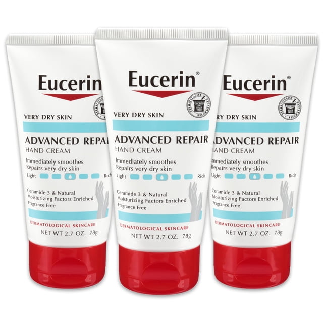 Eucerin Advanced Repair Hand Creme, 2.7 Ounce (Pack of 3)