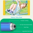 thumbnail image 4 of 12FT Kids Climbing Dome, Outdoor Dome Climber for Kids 3-10 Supporting 1000 LBS, Rust & UV Resistant Steel Jungle Gym Monkey Bar Climbing Toys, Blue+Coffee, 4 of 9