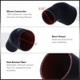 thumbnail image 2 of JDM Sport Universal for Forced Induction Cars 4" to 3.25" Inch 45 Degree Elbow Bend Angle Silicone Reducer Coupler Hose Tube (Black/Red) - Turbo Intercooler Pipe Piping Intake Upgrade, 2 of 4