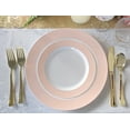 thumbnail image 4 of OCCASIONS 360 Pcs set (60 guest) Wedding Disposable Plastic Plate and Silverware Combo 10.5" + 7.5" + Silverware (Double Fork) (Rio in White & Pearled Blush Pink), 4 of 8