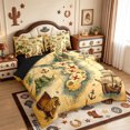 thumbnail image 2 of meiyoeat Classic Treasure Map 7-Piece Twin Bedding,Pirate Ship Anchor Bedding Comforter Set For Boys,Beige Brown,Black Reversible, 2 of 7