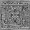 thumbnail image 1 of Ahgly Company Indoor Square Medallion Gray Traditional Area Rugs, 7' Square, 1 of 1