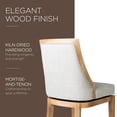 thumbnail image 4 of Maven Lane Vienna Counter Stool in Weathered Oak Finish, Sand Color, Set of 3, 4 of 6