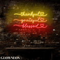 thumbnail image 4 of Glowneon Thankful Grateful Blessed Led Sign, Fall Thanksgiving Decor, 4 of 5
