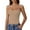 Khaki, variant on Women's Square Neck Spaghetti Strap Camisole Double Layer Lace Detail Tank