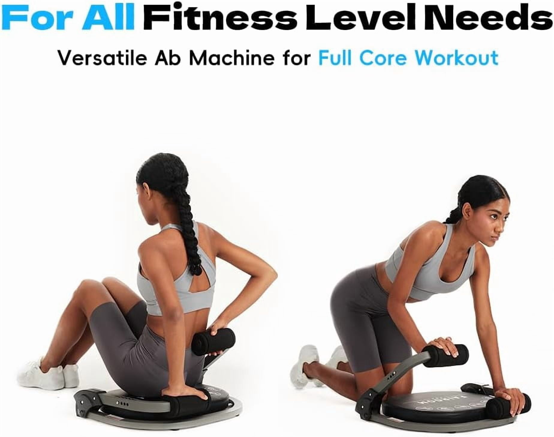 Ab Machine for Home Gym with Resistance Bands, Adjustable Sit Up Exercise Equipment for Core Workout