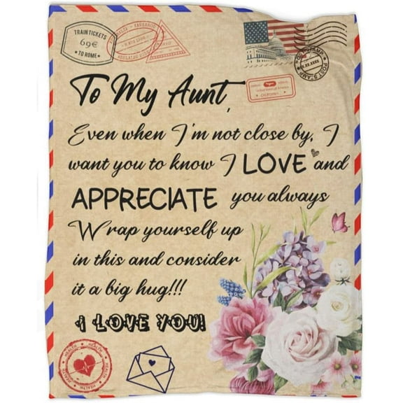 To My Mom Throw Blanket Flowers Ultra-Soft Micro Fleece Blankets Birthday Gifts for Bed Couch Travel Beach 50"x40"