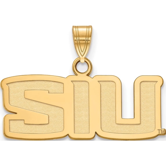 Ss/Gold Plated Sterling Silver With Gp Logoart Southern Illinois University Small Pendant (19 X 34) Made In United States gp002siu