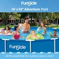 thumbnail image 3 of Funsicle 14ft Adventure Above Ground Metal Frame Swimming Pool, Includes FiltraBoost™ 800S Pump with AutoSkimmer, Round, Age 6 & up, 3 of 10