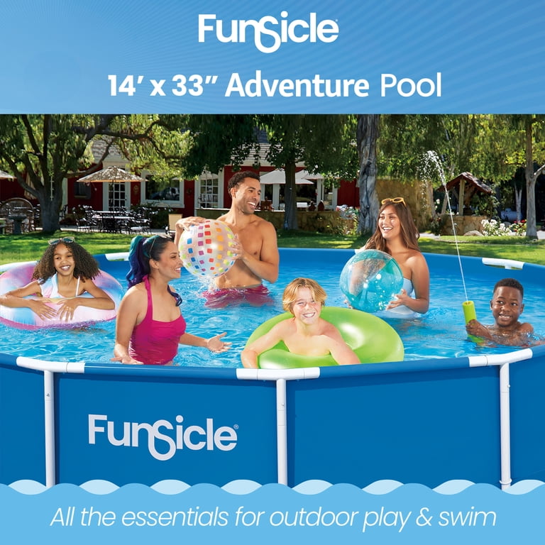 Funsicle 14ft Adventure Above Ground Metal Frame Swimming Pool