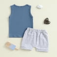 thumbnail image 4 of Lovzfmll Sleeveless Tank Top Short Set for Boys, Solid Color Top & Elastic Shorts, Summer Casual Outfits for Toddler 2-3 Years, 4 of 8