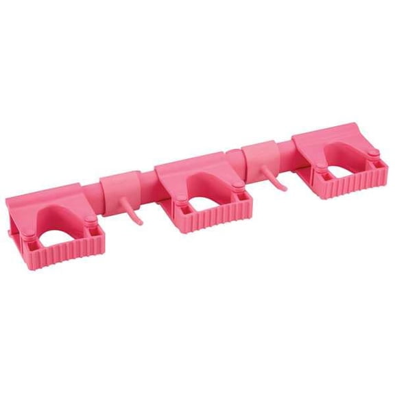 Vikan Tool Wall Bracket,16 1/2 in L,Pink 10111