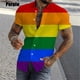 thumbnail image 4 of Camisa de arcoíris colorida con estampado 3D para hombre, camisetas informales de verano ajustadas de manga corta para lesbianas y gays, camisetas para hombre, 4 of 4