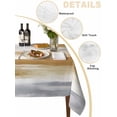 thumbnail image 2 of Brown Gray White Table Cloth, Vintage Rustic Abstract Mottled Art Waterproof Tablecloth for Rectangle Tables, Reusable Washable Fabric Table Cover for Restaurant Kitchen Dining Tables 60"x102", 2 of 6