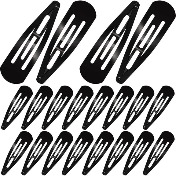 30 Pcs 3.1 Inch Large Metal Snap Hair Clips Nonslip Barrettes Women Hair Accessories