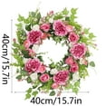 thumbnail image 3 of Eespoir Front Door Fragrant Flowers Garlands, Outdoor Flower Porch Decoration, Leaves And Money s Hanging Wreath For Welcome Sign, Patio Decor, Seasonal Greeting(A), 3 of 6