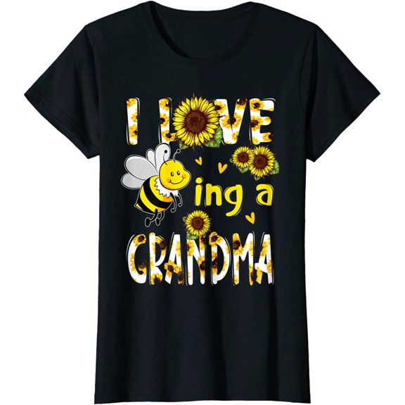 I Love Being A Grandma Sunflower Bee, Mother's Day T-Shirt