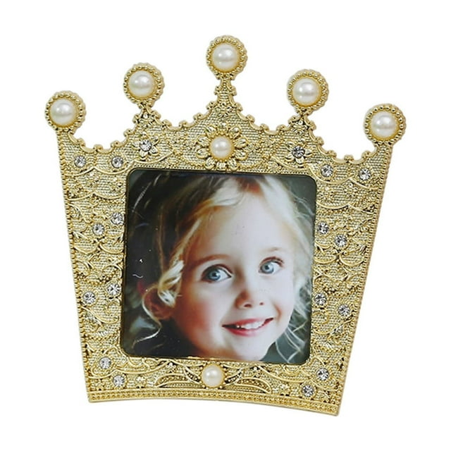 Leodye 1PCS European Pearl Inlaid Photo Frame Resin Material Vintage Home Wedding Desktop Decorative Display Frame